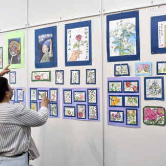 味のある絵手紙展示　八木さん教室生徒作品展(2022-09-17)