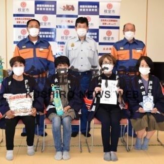 落石地区女性防火ク選出　住警器等配布モデル事業で(2022-09-03)