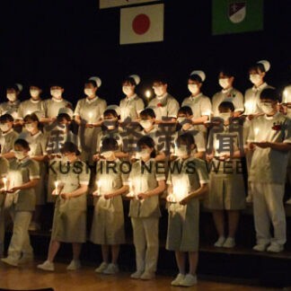 釧路市医師会看護専門学校、戴帽の儀で決意新た(2022-10-24)