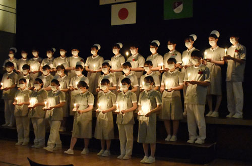 釧路市医師会看護専門学校、戴帽の儀で決意新た(2022-10-24)