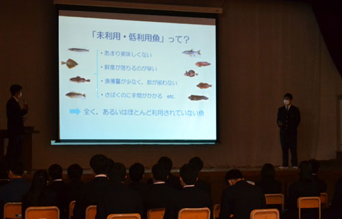 「未利用魚活用研究」全道へ 翔洋高水産クラブ発表会(2022-10-28)