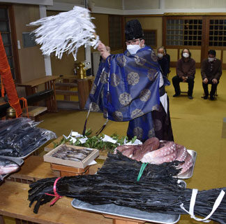 豊漁とコロナ収束願い　三吉神社で秋季大祭(2022-11-27)