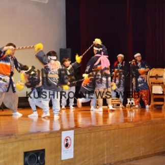 厚岸かぐら 息の合った舞披露　町民文化祭芸能発表(2022-11-23)