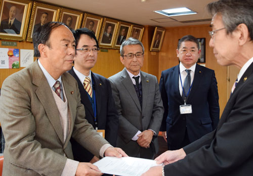 鉄道高架事業見直し 共産党議員団が予算要望(2022-12-08)