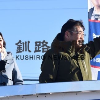 統一地方選へ支持呼び掛け　立民道第７区総支部が街頭演説(2023-01-07)