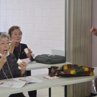 町民ら口腔ケア学ぶ　町介護予防教室(2023-01-24)