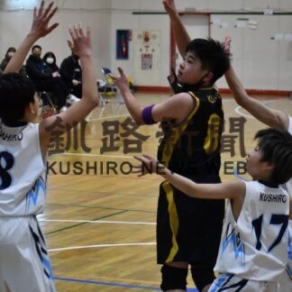 きょう男女決勝　ミニバス釧新杯(2023-02-12)