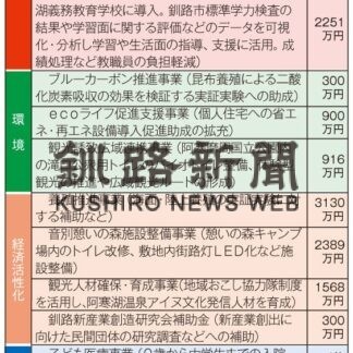 釧路市新年度予算案　一般会計９８２億円、３年ぶり増_1(2023-02-18)
