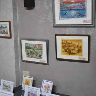 幣舞橋周辺の情景や花描く　橘さん水彩画展(2023-02-24)