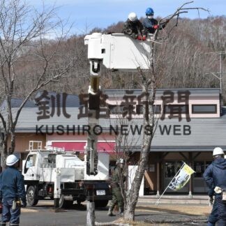 「てんぐ巣病」予防対策　釧路造園組合が別保公園で慈善剪定(2023-03-28)