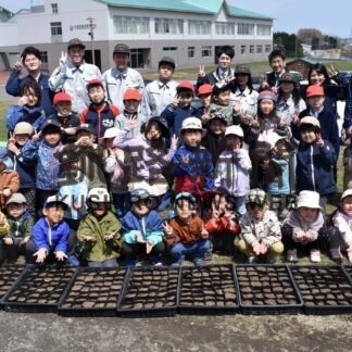 沿道ランタンで飾ろう　カボチャの苗作り(2023-04-27)