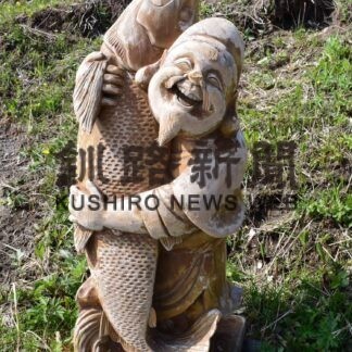 落石、択捉島にえびす像　日ロ関係案じ出現？(2023-05-10)