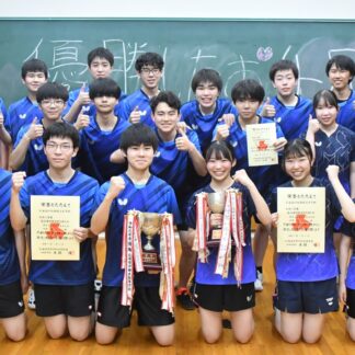 釧湖陵 男女そろって初Ｖ　卓球・高体連釧根支部予選【釧路市】(2023-06-11)