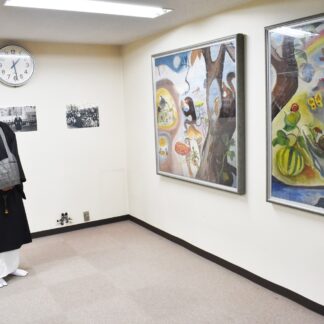 童話描いた絵画修復　大成寺の展示【釧路市】(2023-07-03)
