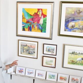 幣舞橋周辺や湿原描く　橘さん水彩、アクリル画展　【釧路市】(2023-07-29)