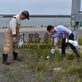 豊かな海づくり大会前に厚岸漁港清掃　ＪＴ北海道支社【厚岸】(2023-08-30)