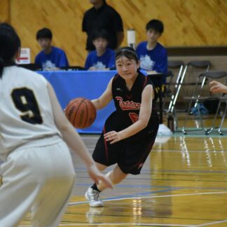 釧鳥取西Ｖ　女子は釧鳥取　バスケＵ15釧路地区予選【釧路町】(2023-09-05)