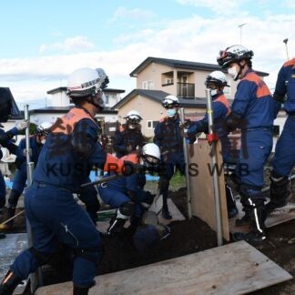 災害時の応援態勢確認　釧路管内消防事務組合連絡協が救助、宿営合同訓練【標茶】(2023-10-08)