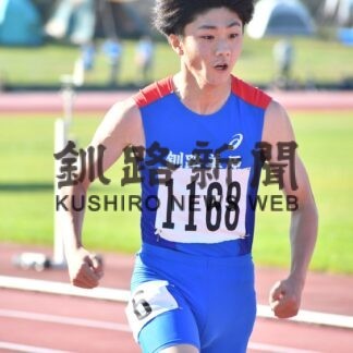 佐伯、男子200で釧根中学新記録　陸上秋季記録会【釧路市】(2023-10-16)