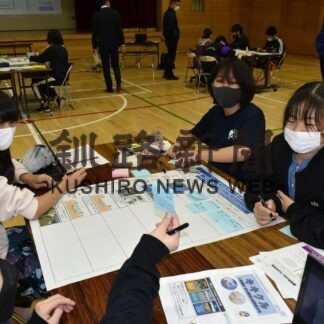 河川氾濫時の行動は　標茶小６年生、マイ・タイムライン製作【標茶】(2023-11-08)