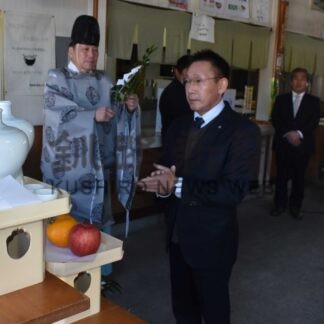 金山スキー場で安全祈願【標津】(2023-12-26)