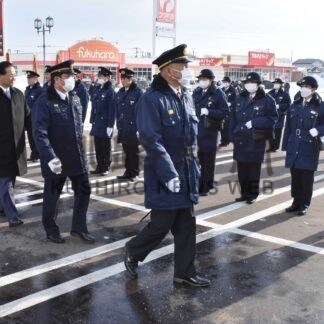防災意識高める　２町で出初め式(2024-01-08)