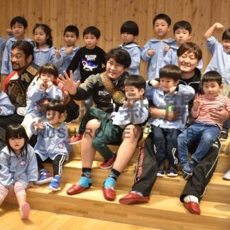 大日本プロレス選手と園児交流【標津】(2024-04-22)