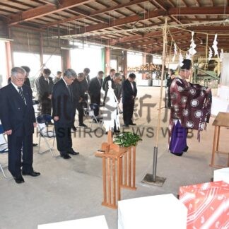 白糠におが粉工場工場完成　安全操業を祈願【白糠】(2024-05-20)