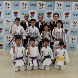 全国大会での活躍誓う　標津空手スポーツ少年団が役場訪問(2024-06-25)