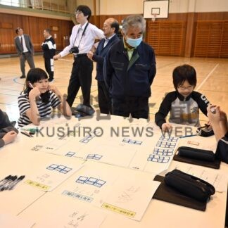 ゲーム使い避難所運営　太田中で防災学習【厚岸】(2024-07-01)