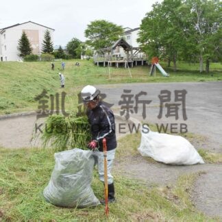 ３社合同で望洋公園周辺草刈り【釧路市】(2024-06-18)