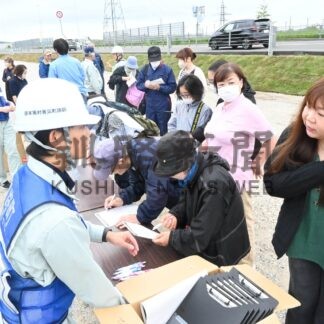 津波想定し避難訓練　中央地区の住民対象、外環状中央ひろばで【釧路町】(2024-06-23)