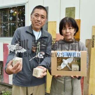 シマエナガ模型キッド販売　塘路の工房と山本さん(2024-06-06)