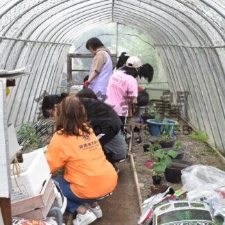まりも学園園児と野菜の苗植え付け　ぬさまいライオンズク【釧路市】(2024-07-01)