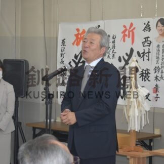 町長選　西村氏、事務所開き【中標津】(2024-07-18)
