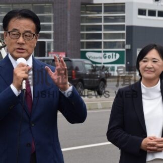 岡田氏、政権交代訴え街頭演説【釧路町】(2024-07-08)