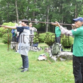 野外で初スポーツ吹矢　桜が丘ひぶなクが交流大会【釧路市】(2024-07-20)