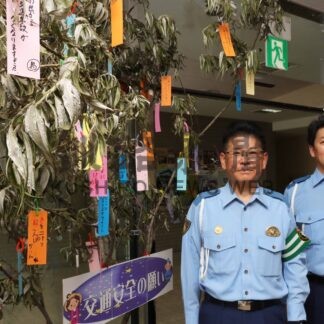 「じこになりませんように」　根室署内七夕飾り、園児ら短冊に願い込め【根室】(2024-08-07)