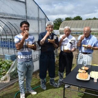 農作物生育おおむね良好　振興局長、現地調査(2024-08-08)