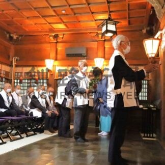 元島民ら領土復帰祈願　根室で多楽島金刀比羅神社祭【根室】(2024-09-29)