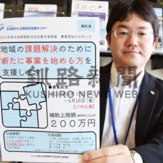起業者の経費一部補助　中小企業総合支援センター、事業募集【釧路市】(2025-04-20)