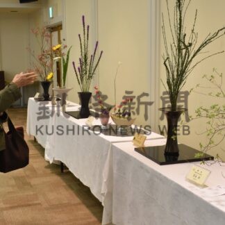 春の花、個性豊か　池坊釧路支部花展【釧路市】(2025-04-27)