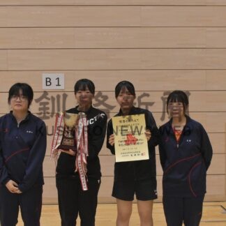 釧江南男子連覇、別海女子21年ぶり優勝　高体連釧根支部・卓球【男子】_1(2025-05-20)
