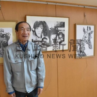 ボールペンで繊細な作品　釧路信金昭和支店、３０日まで小林さん画展【釧路市】(2025-06-20)
