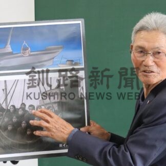 国後島での暮らし語る　古林さん、北斗小で講演【根室市】(2025-07-03)