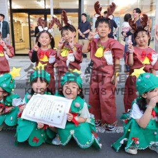 団体、つくし幼稚園きりん組　個人、大倉兄妹優勝　子供仮装盆踊り楽しむ【根室市】(2025-07-23)