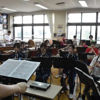 本番控え練習に熱　北陽高吹奏楽局、１０日定演【釧路市】(2025-08-07)