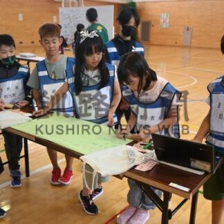 非常時考えて行動を　災害対策トレーニング、釧路市立中央小【釧路市】(2025-09-22)