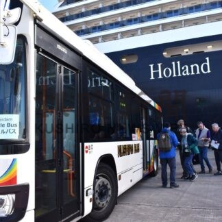 シャトルバス実証運行　クルーズ船入港、西港から中心市街地へ【釧路市】(2025-10-10)