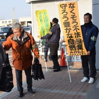 不法投棄の防止訴え　イオンで街頭啓発釧路町(2025-10-29)